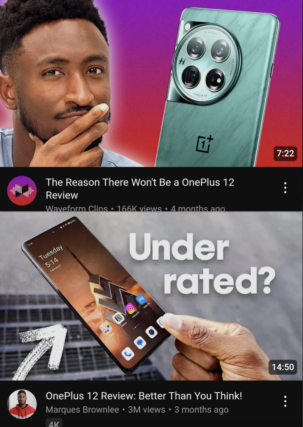marques brownlee oneplus 12 - The Reason There Won't Be a OnePlus 12 Review Waveform Clins. views 4 months ano Tuesday 514 Under rated? OnePlus 12 Review Better Than You Think! Marques Brownlee 3M views 3 months ago Ak